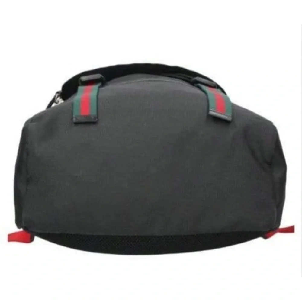 Gucci Black Backpack with Red and Green Stripes - Picture 4 of 6